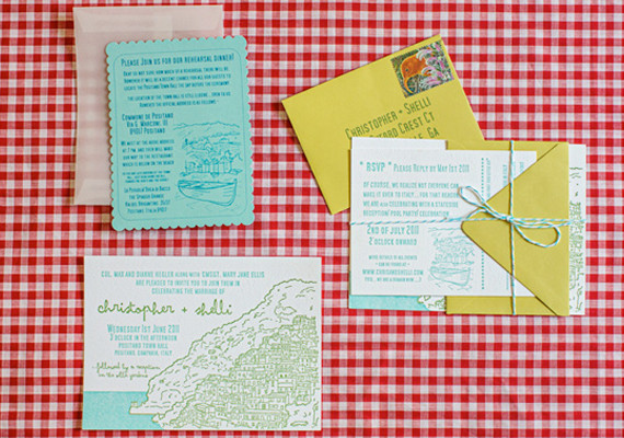 Positano, Italy Wedding Invitations