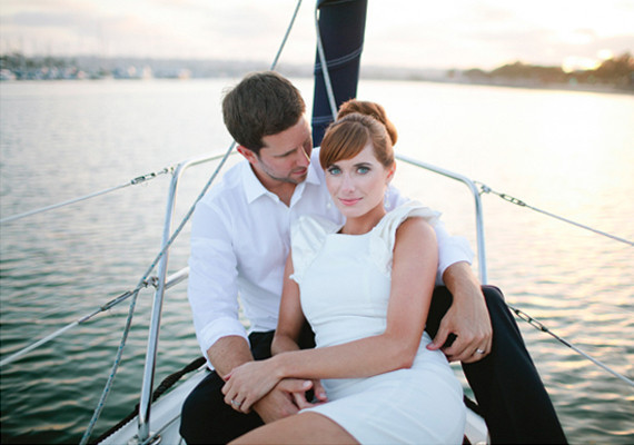 Romantic Sunset Boat Portrait