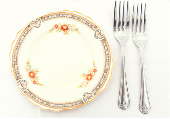 vintage floral flatware