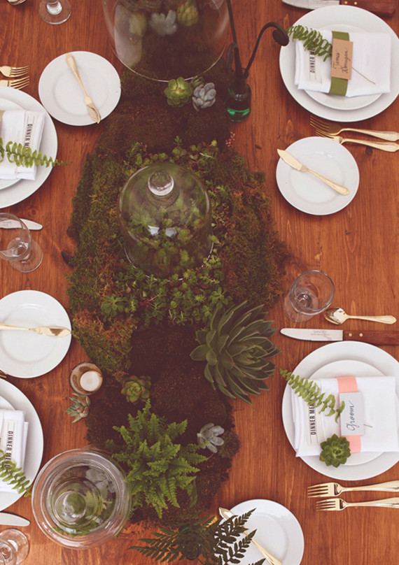 Terrarium Centerpieces and Table Setting