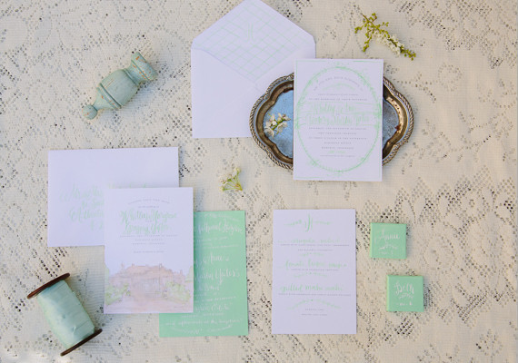 Renaissance inspired wedding invitations