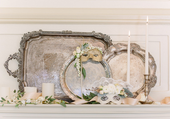 Vintage Tray Mantle Decor