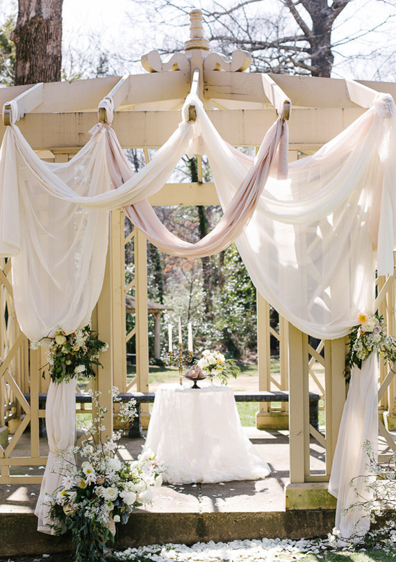 Romantic Southern Draped Pergola