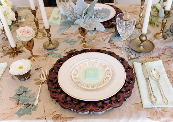 Southern Romantic Place Setting with Floral Linen