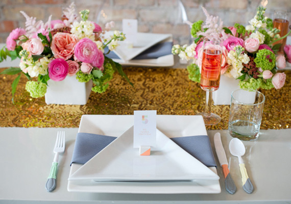 Pastel Geometric Place Setting