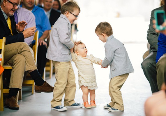 Baby Flower Girl in Pink Ballet Shoes