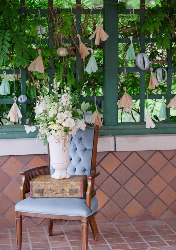 Peach and Mint Hanging Fringe Decor