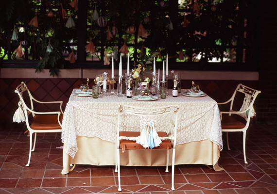 Old World Travel Inspired Reception Decor