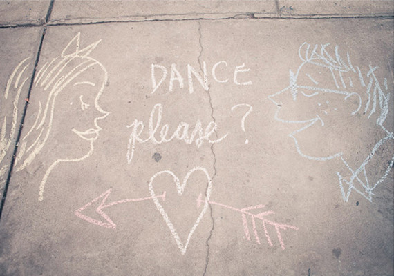 Dance Floor Chalk Drawings