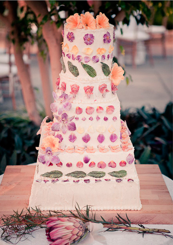Tiered Floral Petal Cake