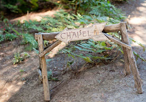 Wooden Carved Chapel Sign