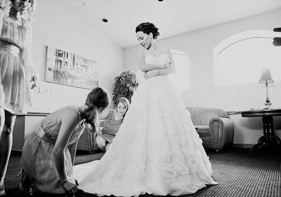 Ruffled Allure Couture Gown