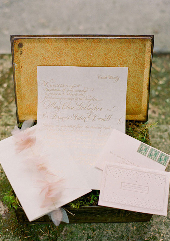 Vintage Ireland Wedding Invitations Inspiration