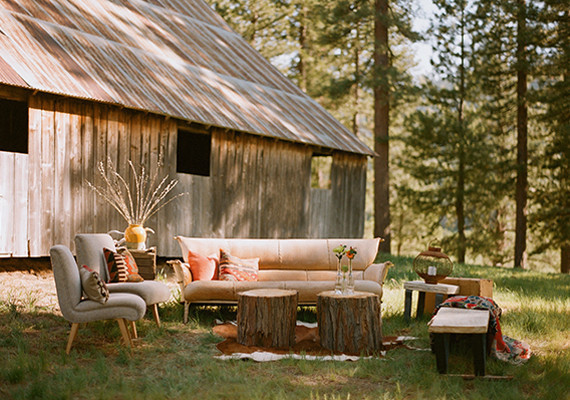 Indie Rustic Reception Lounge Decor