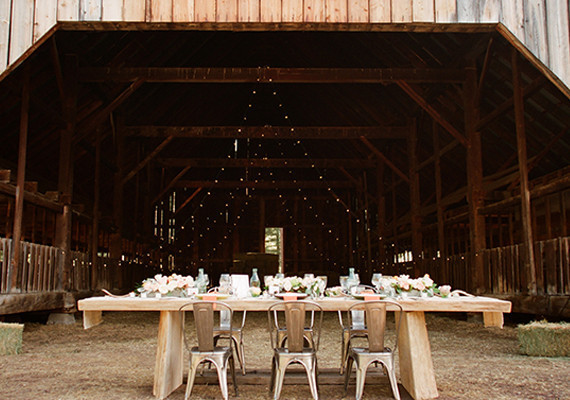 Rustic Indie Lake Tahoe Barn Reception