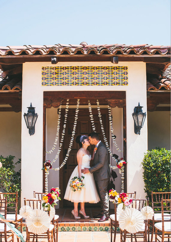 Whimsical Summer Spanish Tile Ceremony