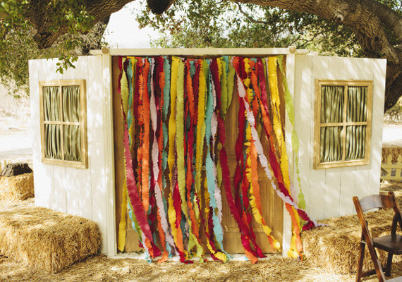 Handmade Jewel-Tone Streamer Backdrop