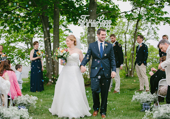 True Love Ceremony Sign and Recessional Bubbles