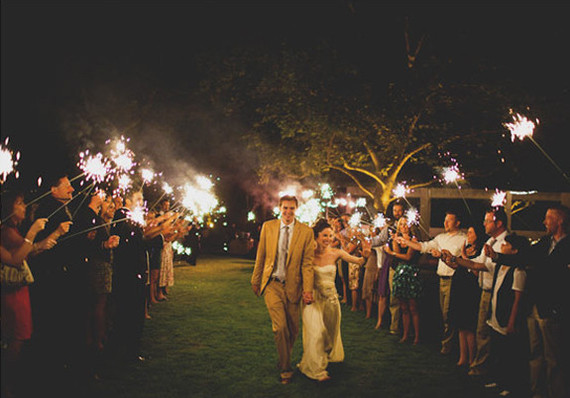 Wedding Sparkler Sendoff