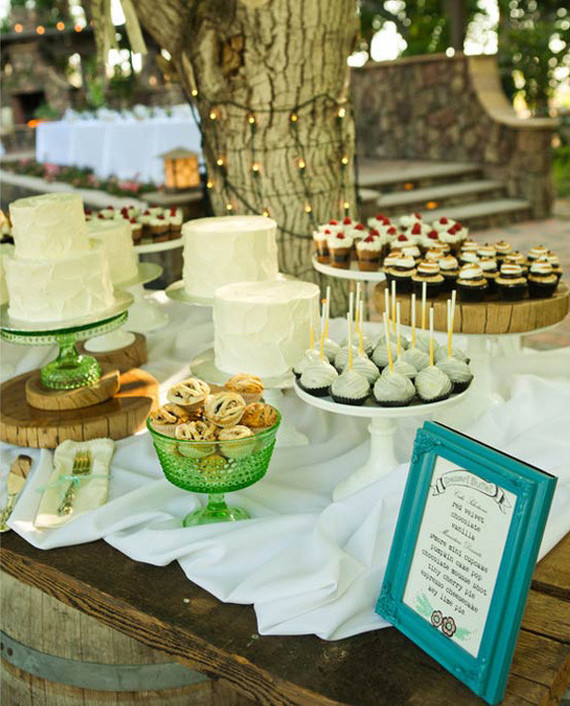 Vintage California Ranch Wedding Dessert Table