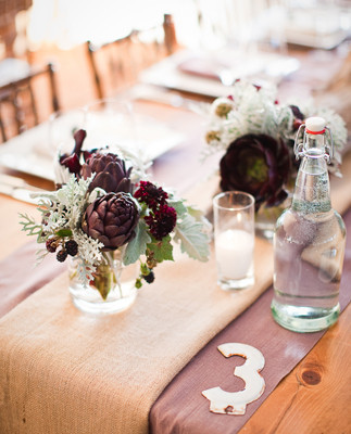 Waterfront Ranch Wedding Table Number Inspiration