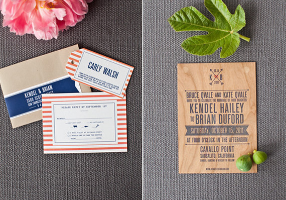 Modern wedding invitations