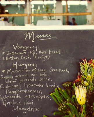 Chalkboard Menu