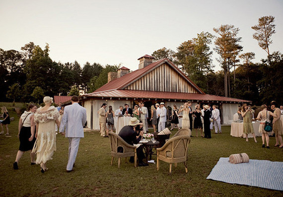 Roaring 1920's Wedding Cocktail Hour Inspiration