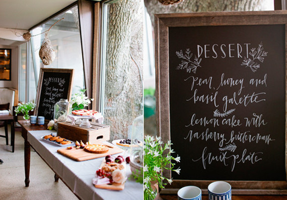 chalkboard dessert menu