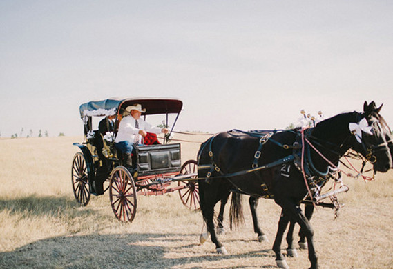 ranch wedding transportation