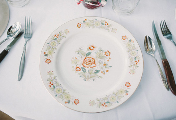 ranch wedding place setting