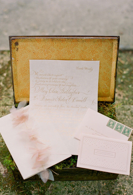 Vintage wedding invitation