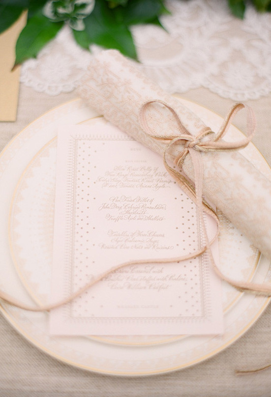 Vintage wedding place setting