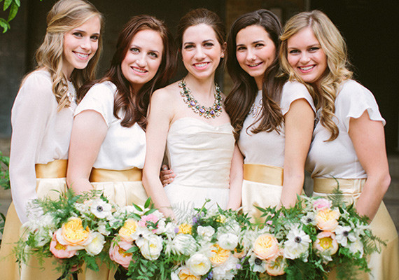 Vintage Austin Wedding Bridemaids
