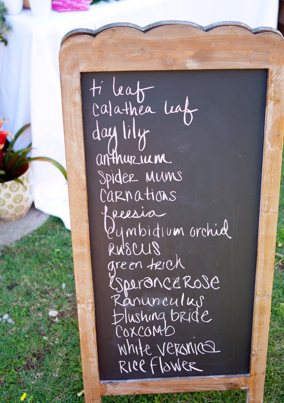 tiki bridal shower chalkboard