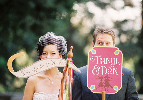 Whimsical wedding portrait