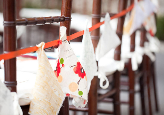 Whimsical wedding ceremony decor