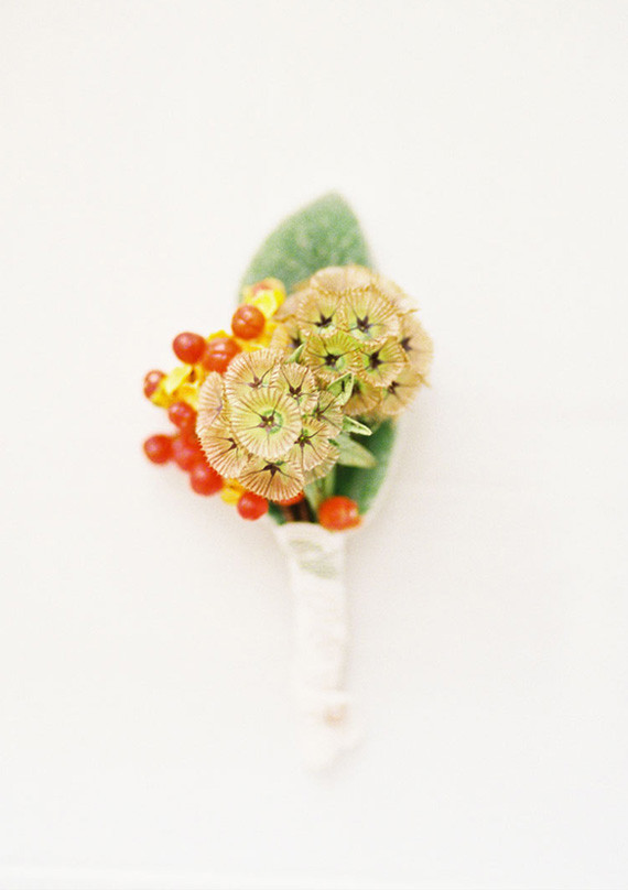 Whimsical wedding boutonniere