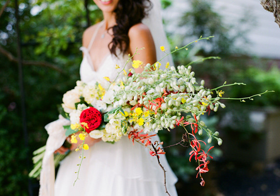 Vintage Mexican Fiesta Inspired Wedding Bridal Bouquet