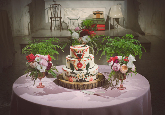 Wes Anderson Inspired Wedding Cake