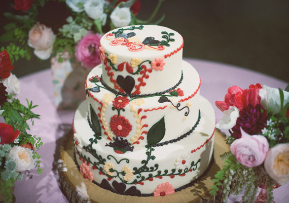 Wes Anderson Inspired Wedding Cake