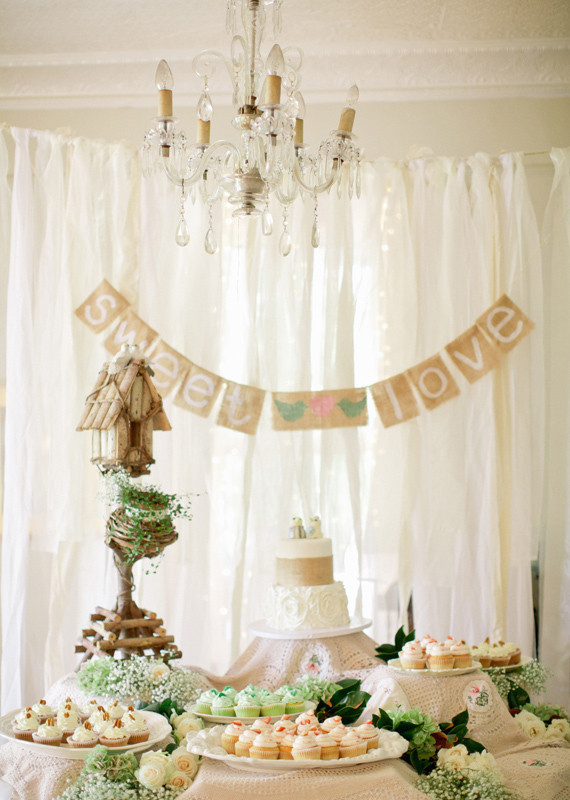 Vintage Outdoor Georgia Wedding Dessert Bar