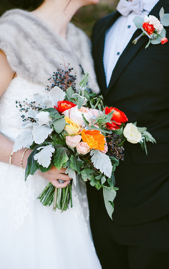 Napa Valley Wedding Colorful Bouquet Inspiration