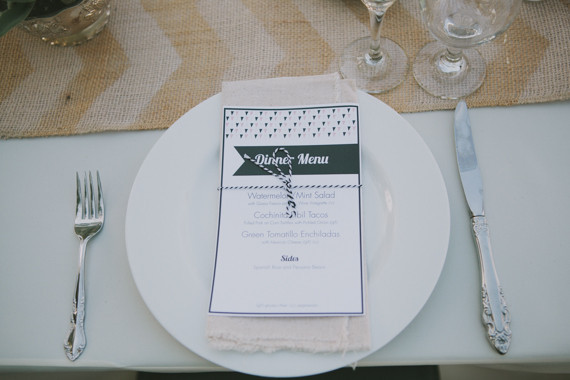 Whimsical Palm Springs Wedding Place Setting