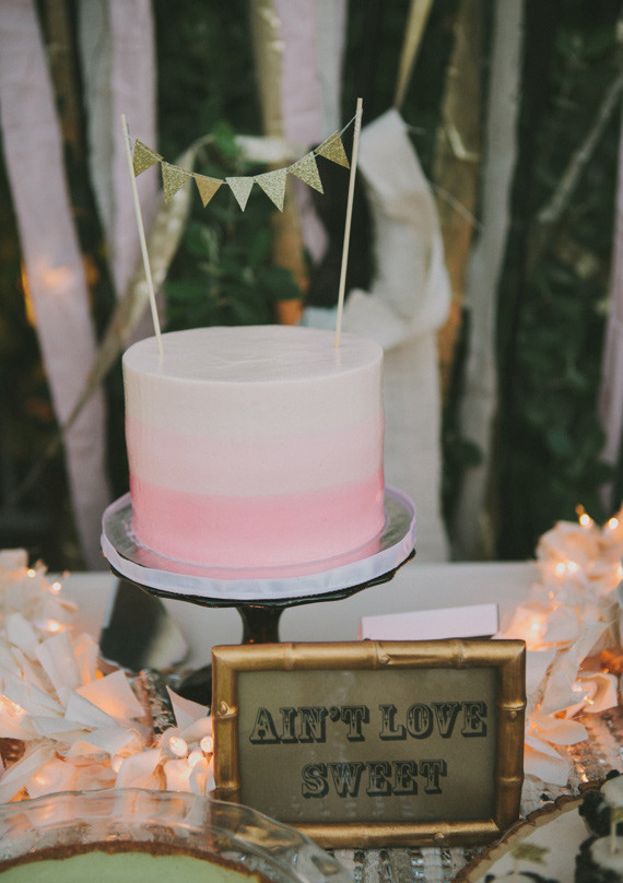 Whimsical Palm Springs Wedding Cake Inspiration