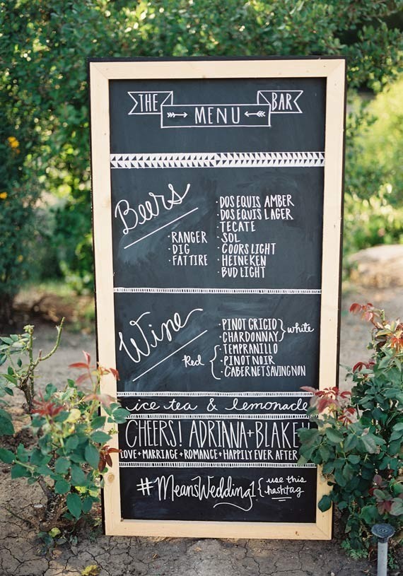 Chalkboard Menu