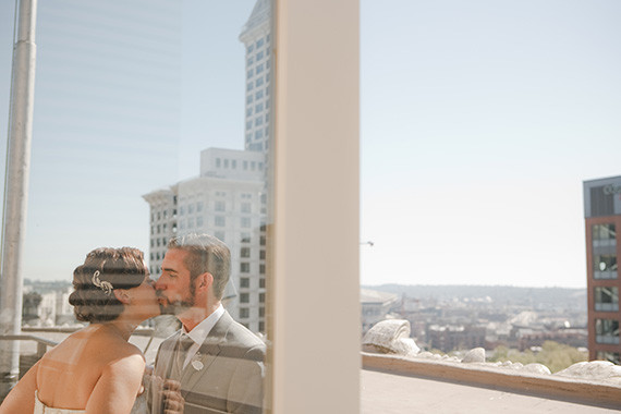 Vintage Glam Seattle Wedding Portrait