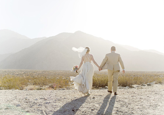 Romantic Palm Springs Wedding Portrait