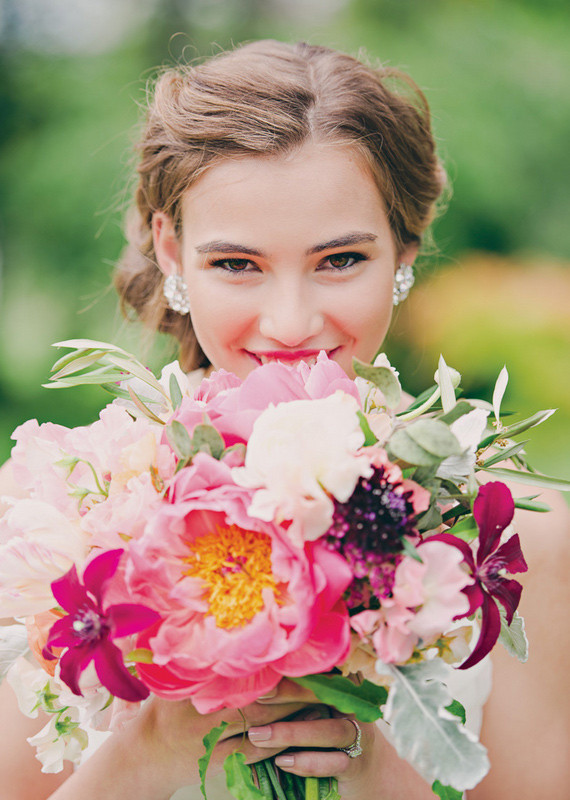 Vintage garden wedding bouquet