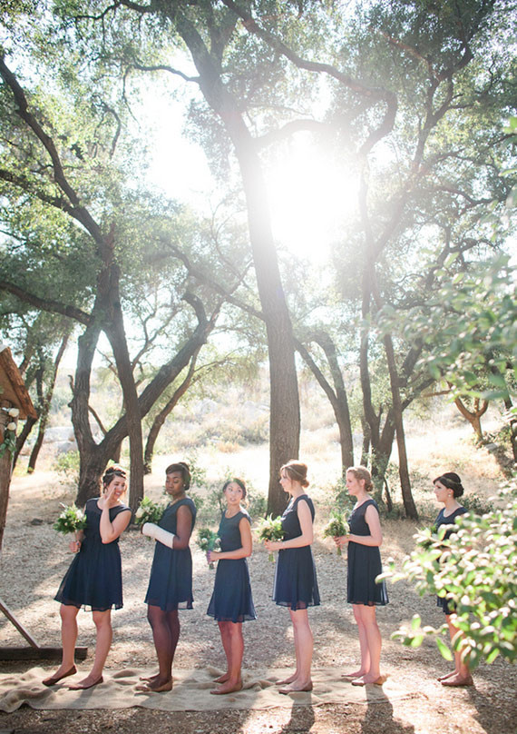 Vintage Woodland California Wedding Bridemaids